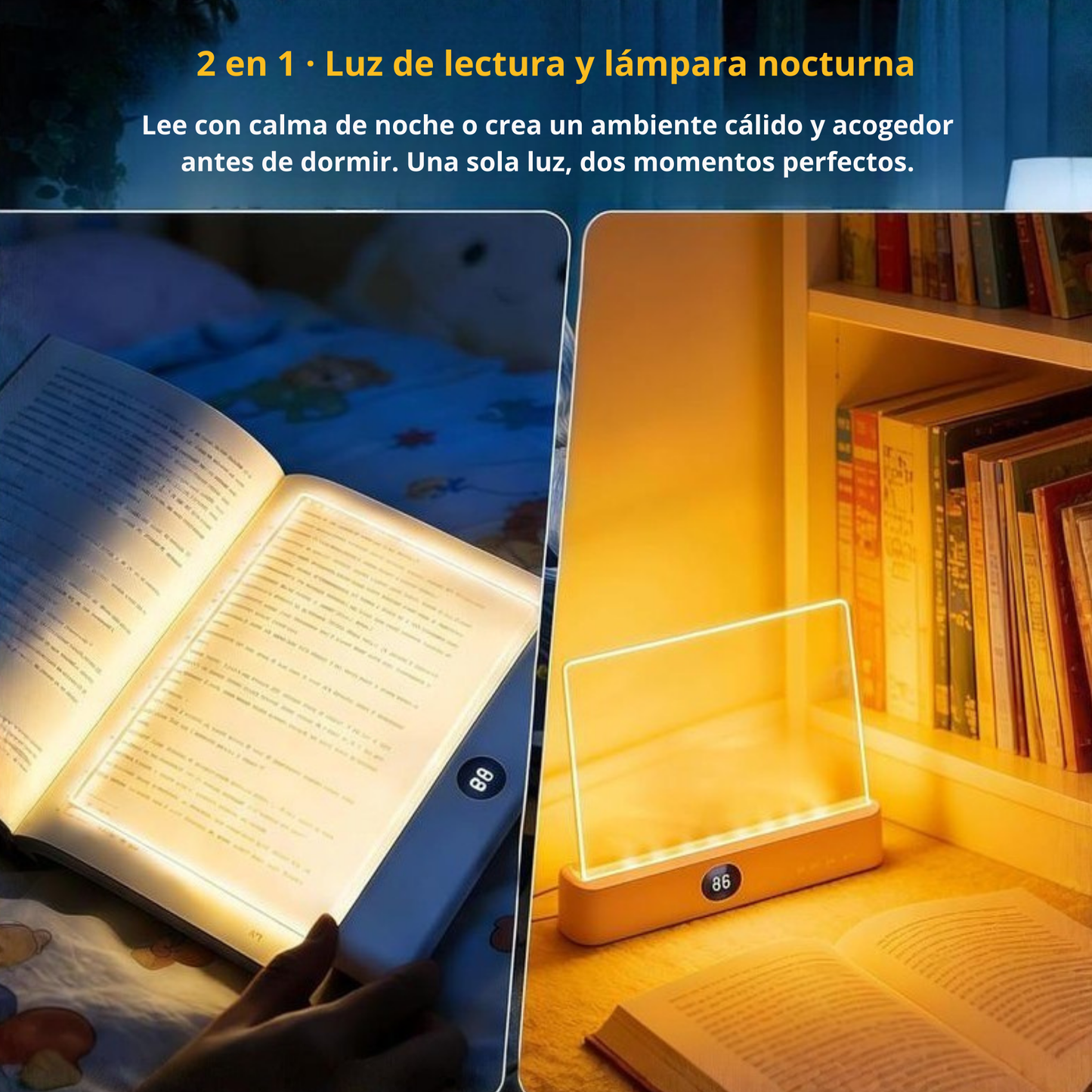 Luz LED inteligente para libros de lectura